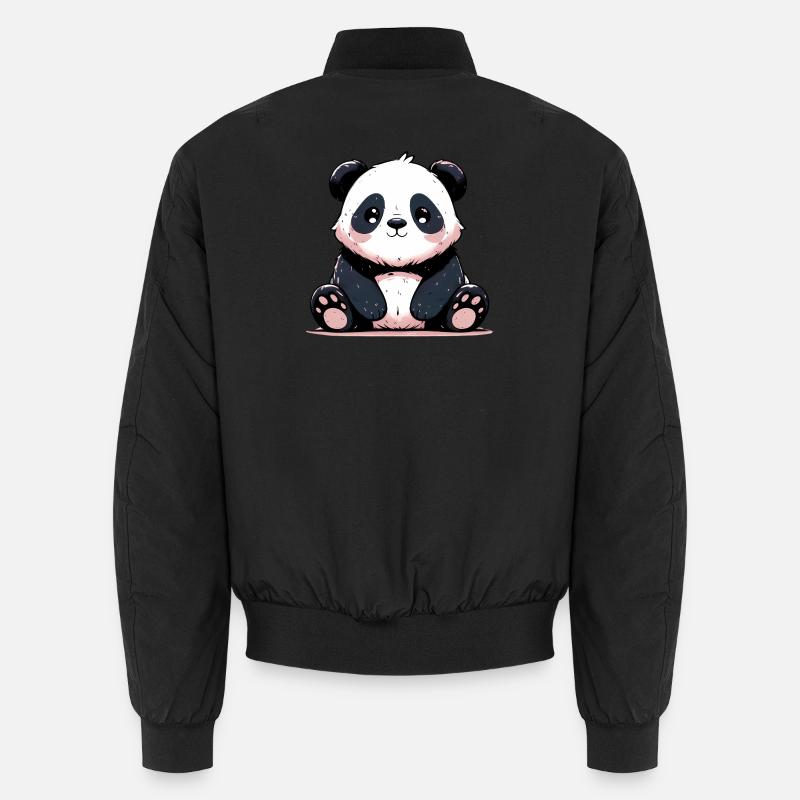 Panda - Unisex Bomber Jacket - black