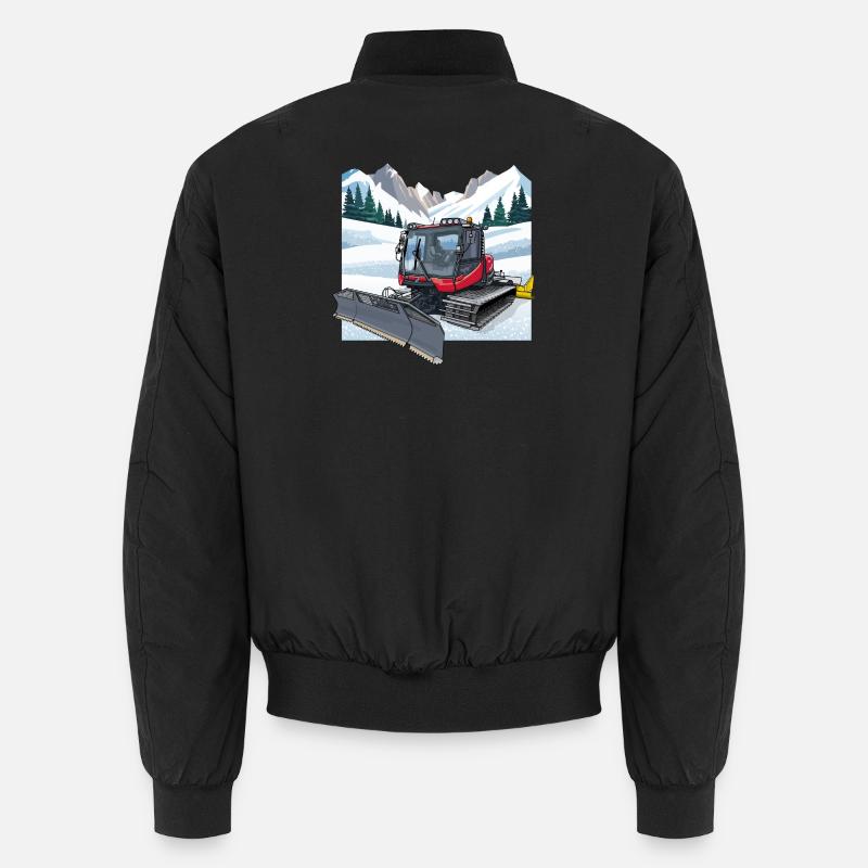 Snow groomer clearing - Unisex Bomber Jacket - black