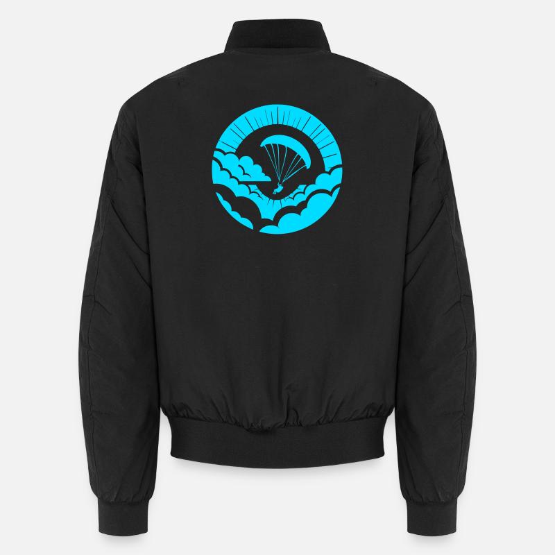 Paraglider über den Wolken Unisex Bomberjacke