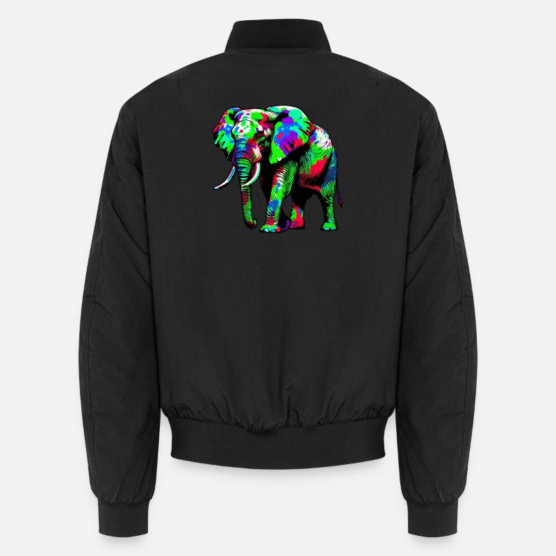 Elephant - Unisex Bomber Jacket - black