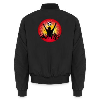 Fußball-Fanpower – Stadion Stimmung pur - Unisex Bomberjacke - Schwarz - Hinten - AI Model Male 185 light (185cm)