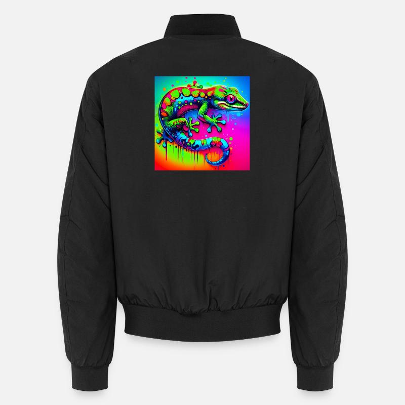 Gecko - Unisex Bomber Jacket - black