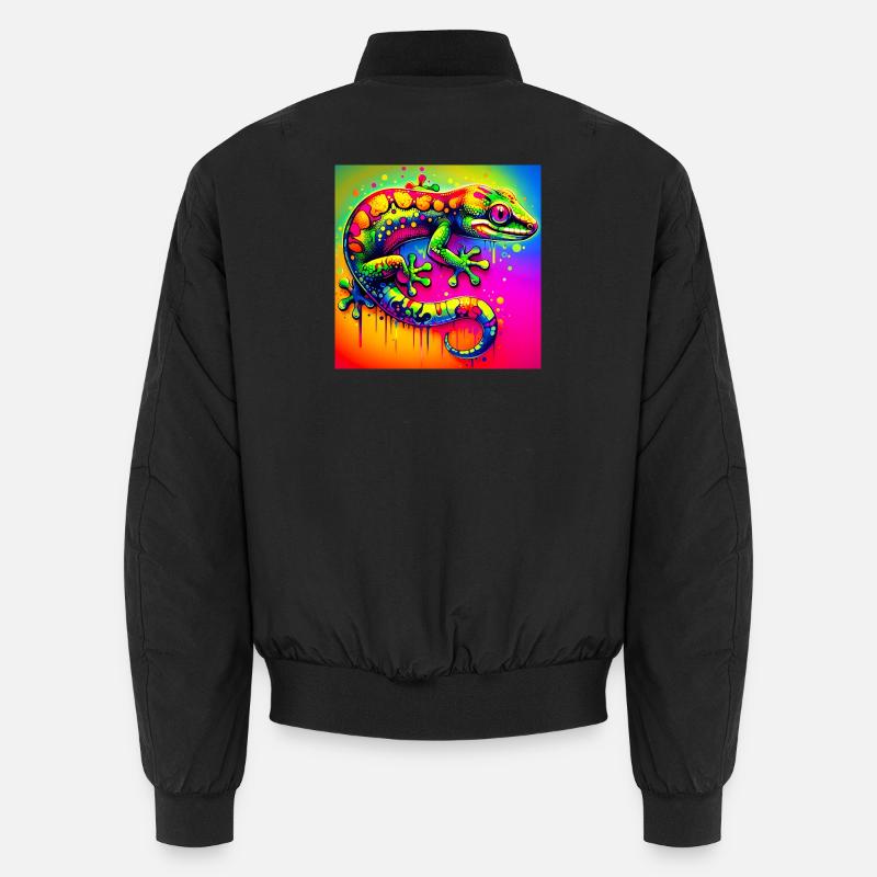 Gecko - Unisex Bomber Jacket - black