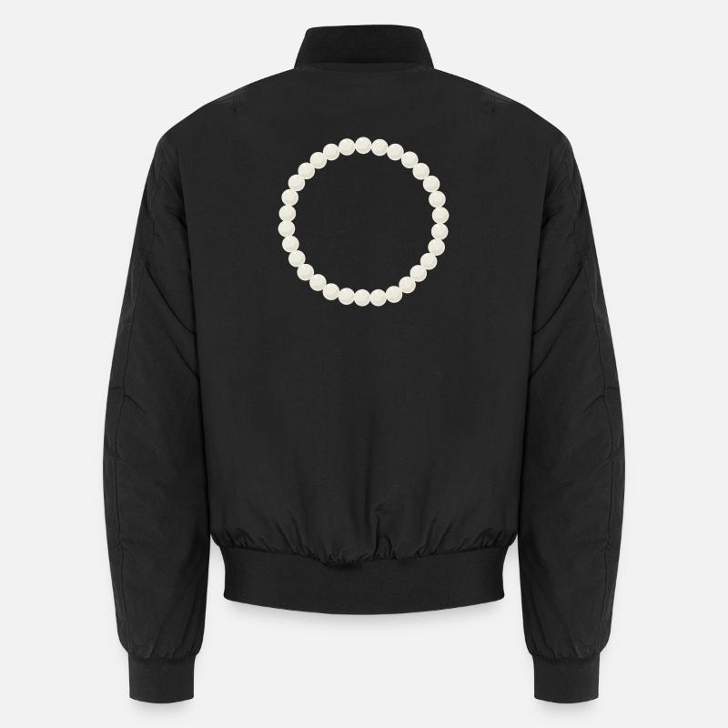 Elegantes Perlenarmband Design Unisex Bomberjacke