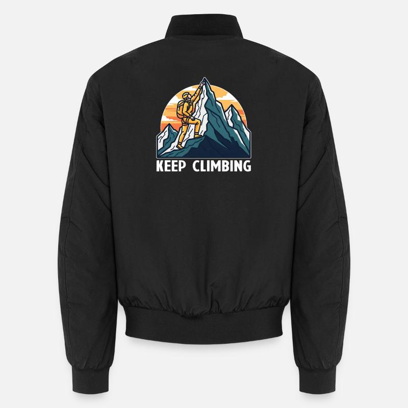 Keep Climbing Bergsport Design Unisex Bomberjacke
