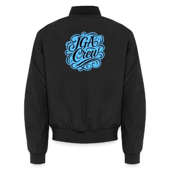 Bachelor Crew Bachelor Party - Unisex Bomber Jacket - black - Back - AI Model Male 185 light (185cm)