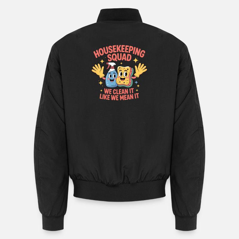 Funny Cleaning Design - Unisex Bomber Jacket - black