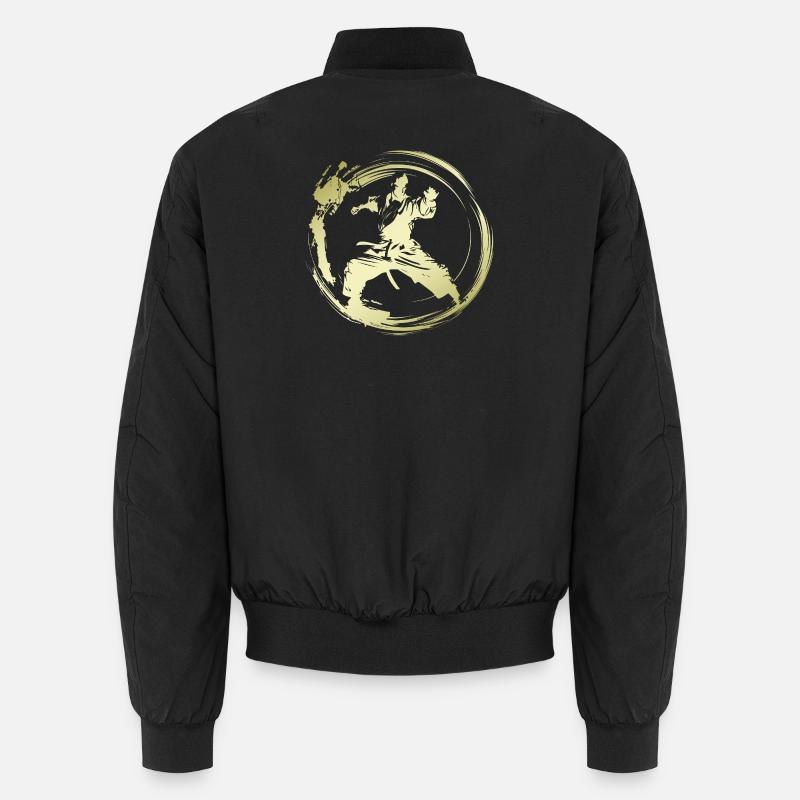 Karaté Silhouette Combattante Bomber unisexe