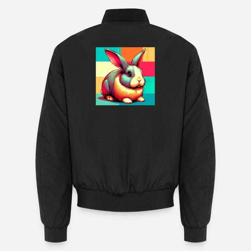 Kaninchen - Unisex Bomberjacke - Schwarz