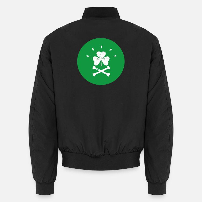 Joyeuse Roger Shamrock Saint-Patrick Bomber unisexe
