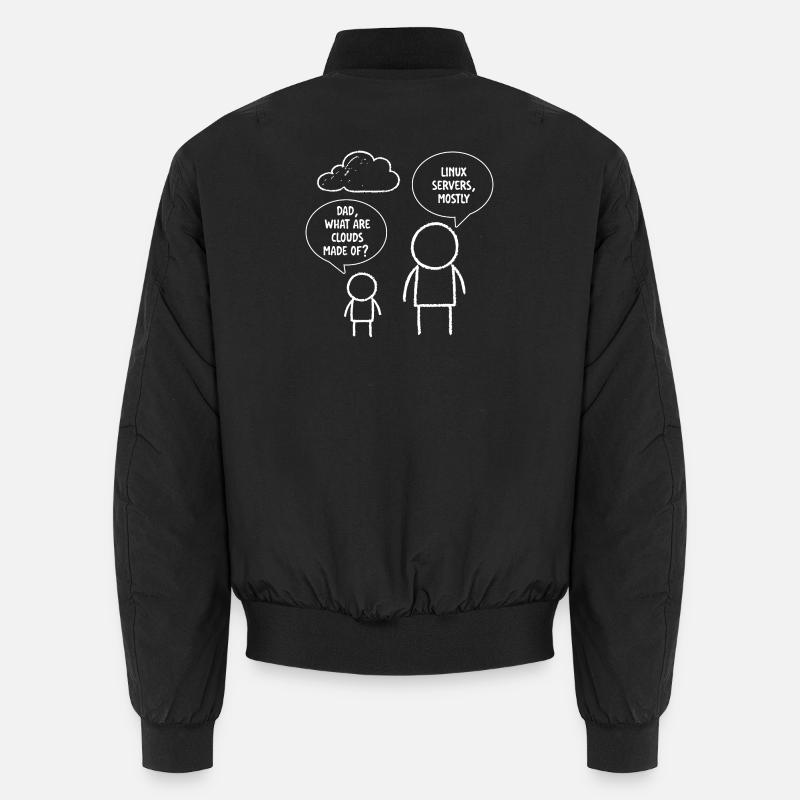 Dad What Are Clouds Made Of Linux Servers Unisex Bomber Jacket