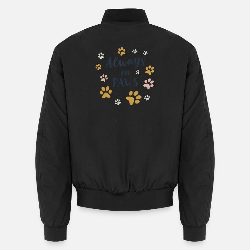 Always on Paws - Unisex Bomber Jacket - black