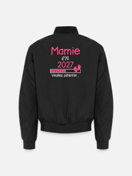 Oma im Jahr 2027 Geschenk Großmutter Zukunft - Unisex Bomberjacke - Schwarz