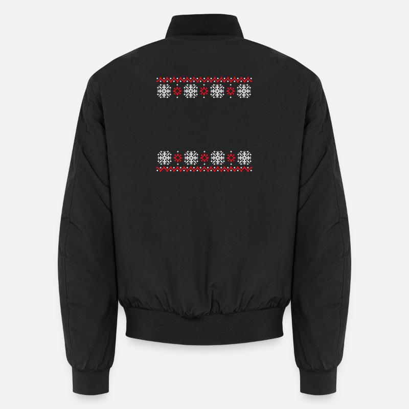 pull moche motif de Noël flocons de neige cool Bomber unisexe