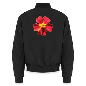Tagetes - Unisex Bomberjacke - Schwarz - Hinten - AI Model Male 185 light (185cm)