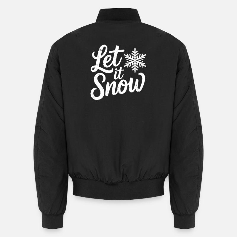 Flocon de neige de Noël Let It Snow Bomber unisexe