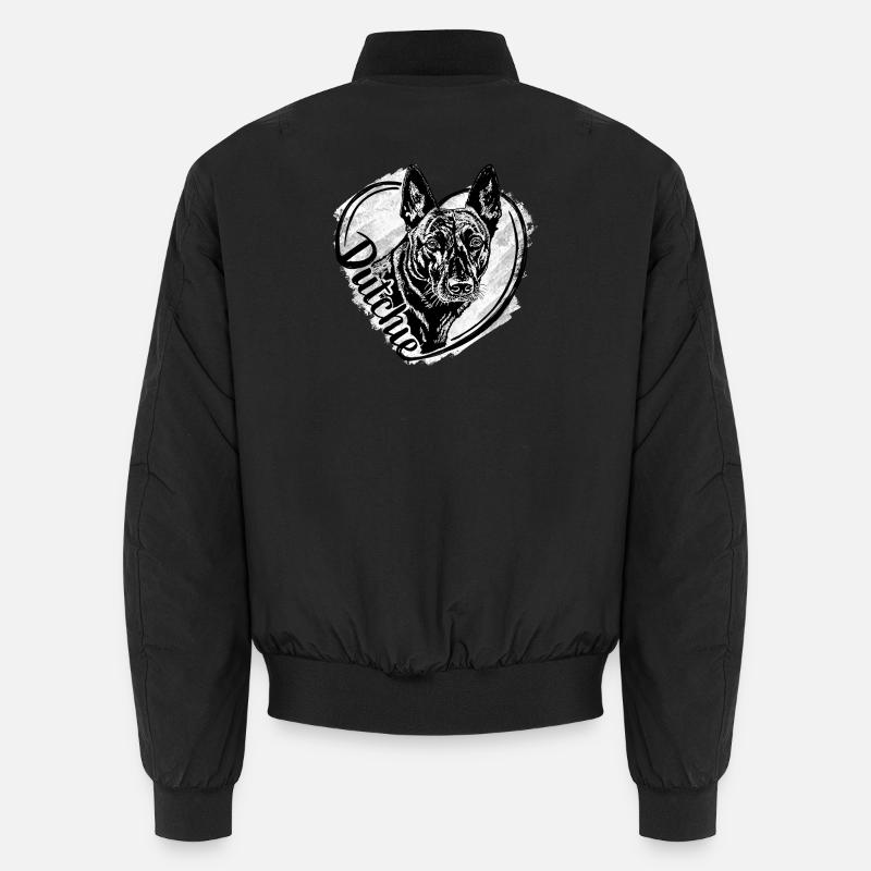 Dutch Shepherd -Dutchie  - Unisex Bomber Jacket - black