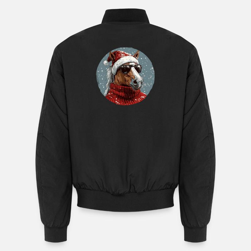 Noël de Noël cheval Bomber unisexe