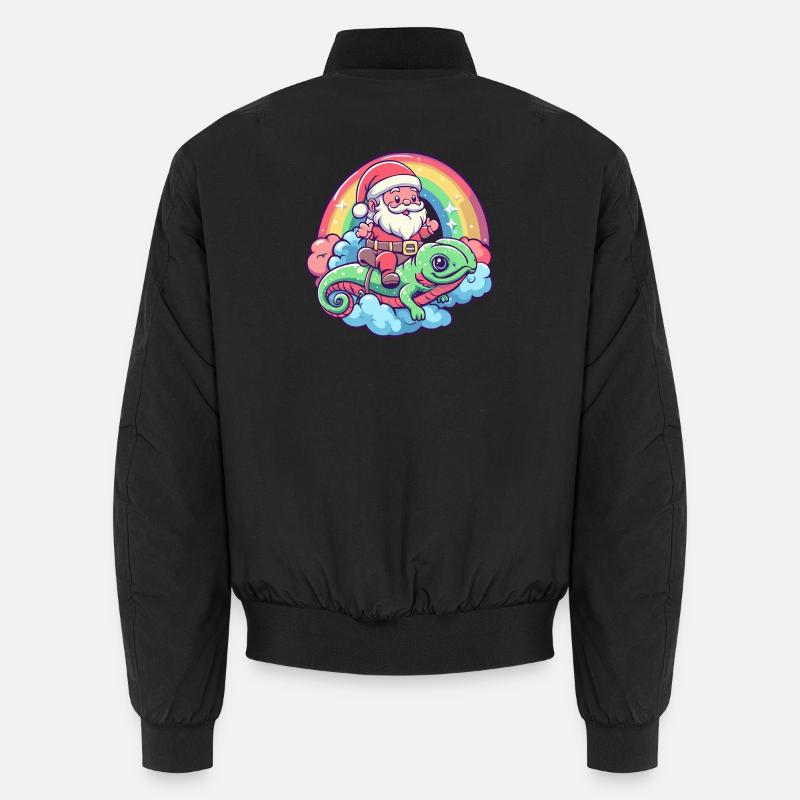Noël Caméléon du Père Noël - Bomber unisexe - noir