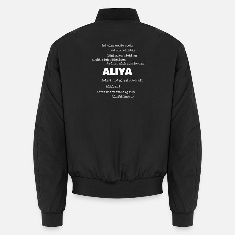 Sprueche Aliya - Unisex Bomberjacke - Schwarz