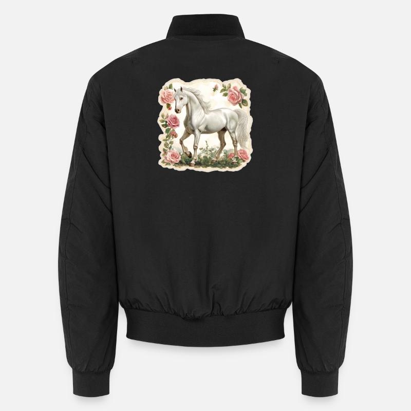 Fleurs vintage pour chevaux Bomber unisexe