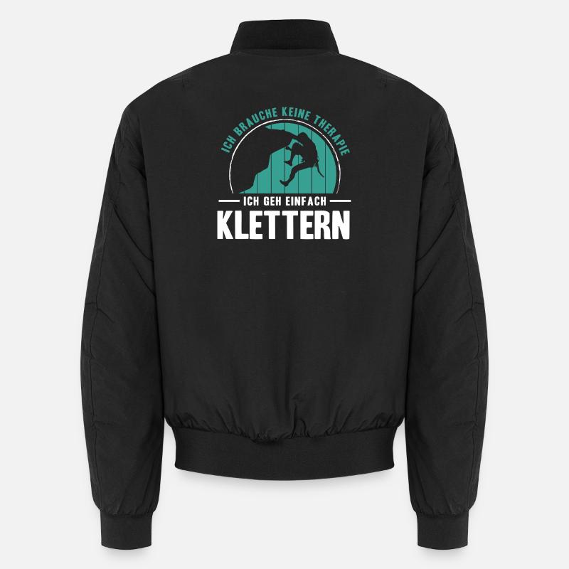 Bouldern Geschenke Klettern Kletterer Boulderer - Unisex Bomberjacke - Schwarz