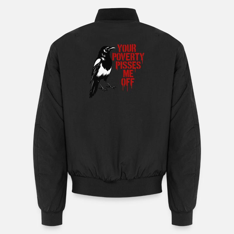 Pie avec texte rouge goutte Bomber unisexe