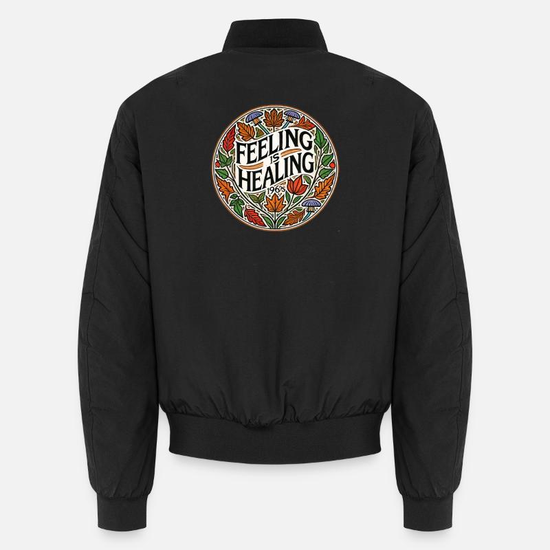 Feeling is Healing Circle Tee Unisex Bomber Jacket