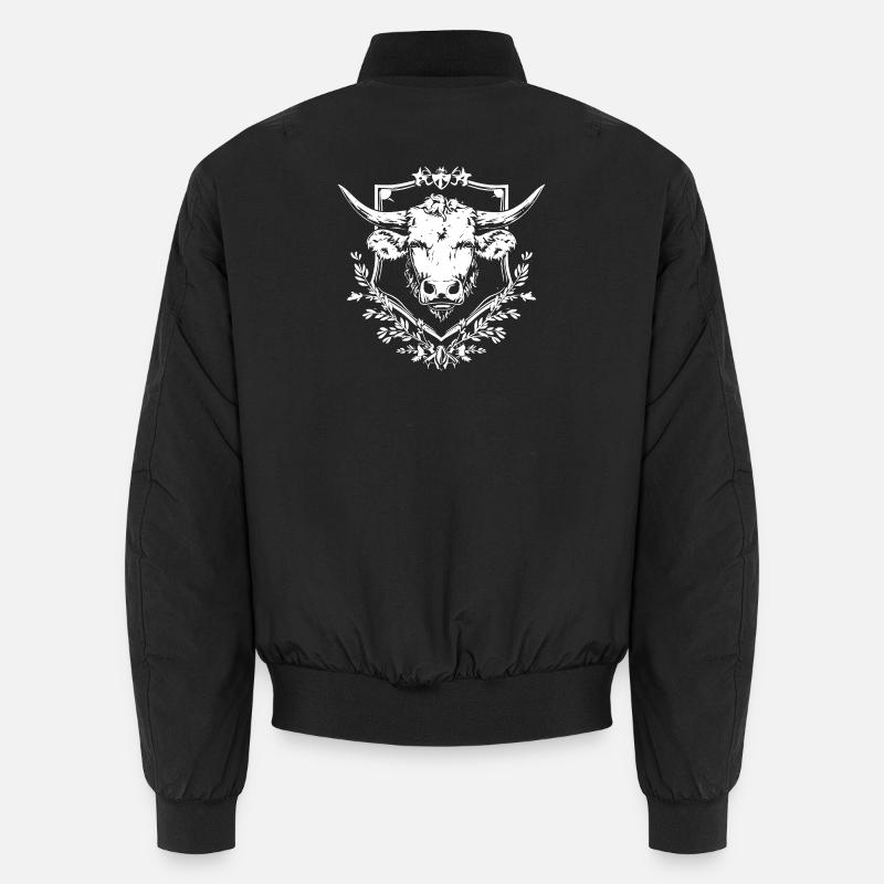 Kuh im Lorbeerrahmen Unisex Bomberjacke