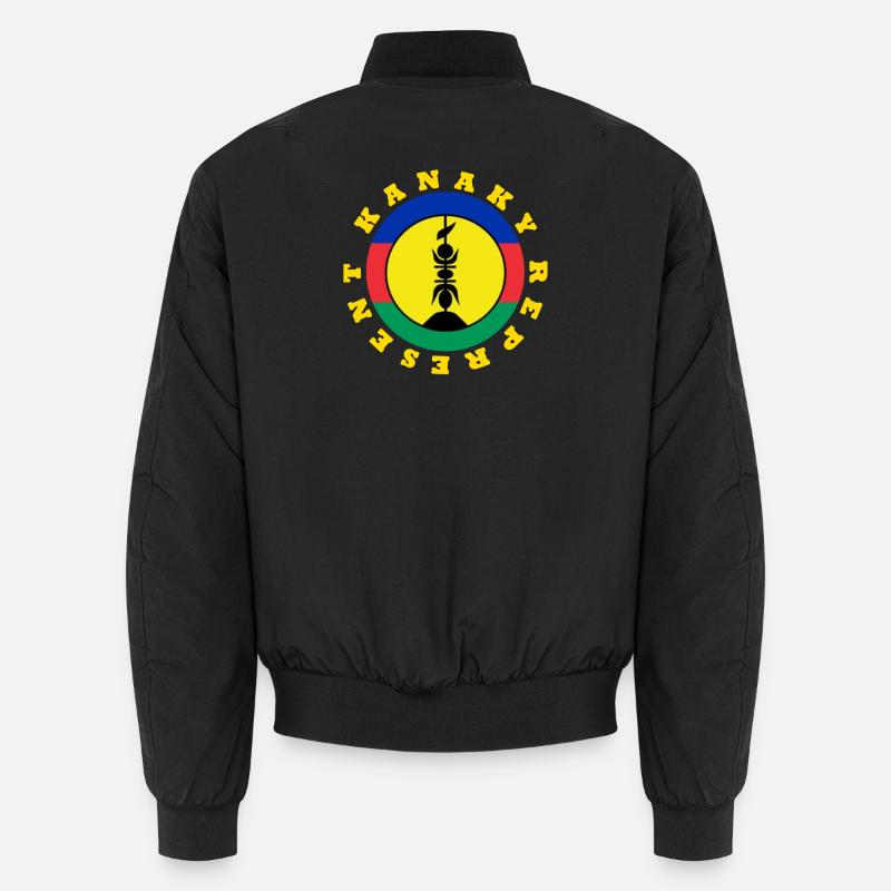 KANAKY REPRESENT ROUND - Unisex Bomber Jacket - black