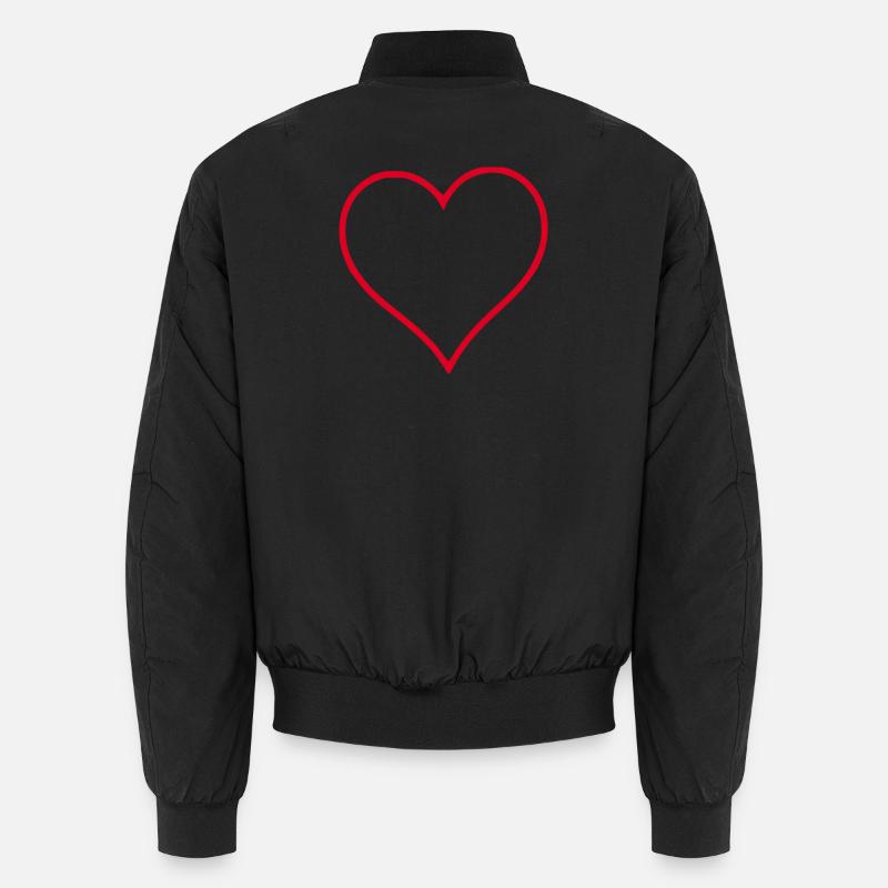 Valentinstag Rotes Herz, Valentinstag Unisex Bomberjacke