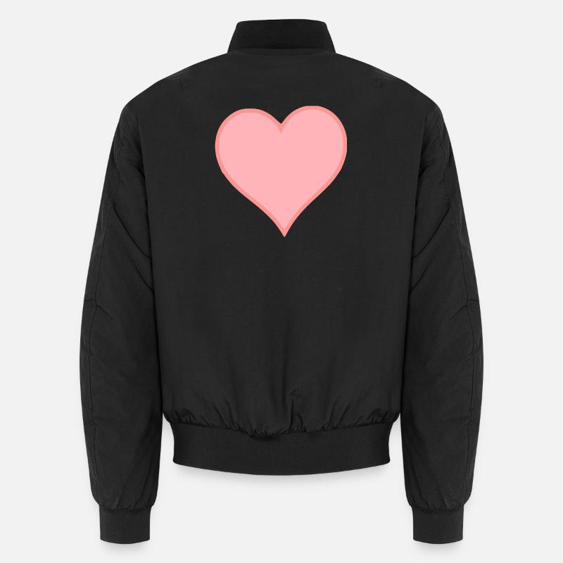 rosa Herz rosa Geschenk Valentinstag Unisex Bomberjacke