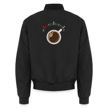 Plein de café - Bomber unisexe - noir - Dos - AI Model Male 185 light (185cm)