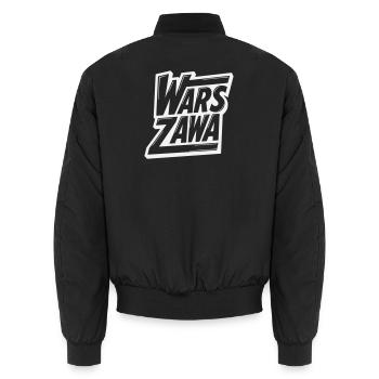 Varsovie, logo de Varsovie - Bomber unisexe - noir - Dos - AI Model Male 185 light (185cm)