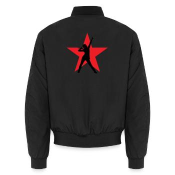 Chanteuse - Chanteur - Chanson - Chanter - Bomber unisexe - noir - Dos - AI Model Male 185 light (185cm)
