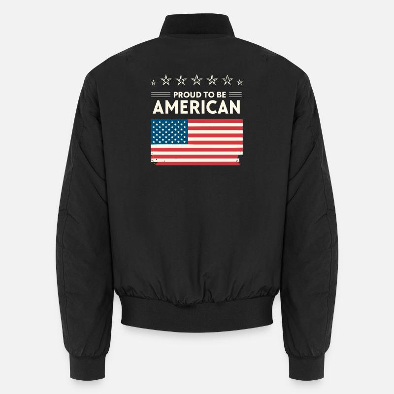 Fierté Américaine – Drapeau et Étoiles Bomber unisexe