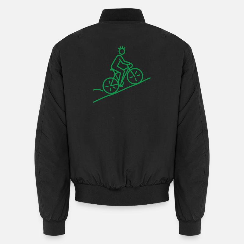 Minimalist bicycle motif Unisex Bomber Jacket