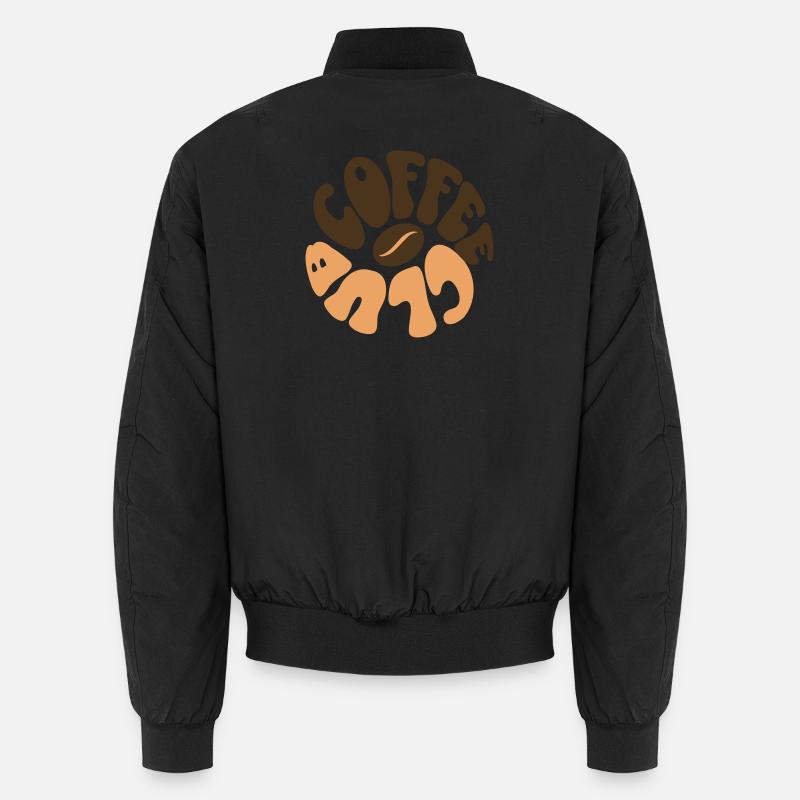 Kaffee-Blob Retro Design Unisex Bomberjacke