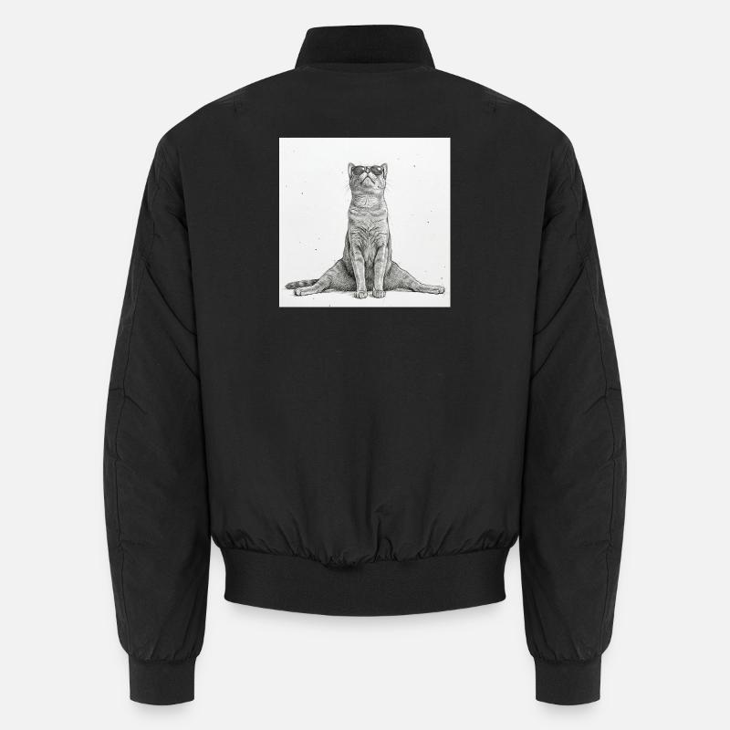 Séparations de yoga pour chats cool - Bomber unisexe - noir