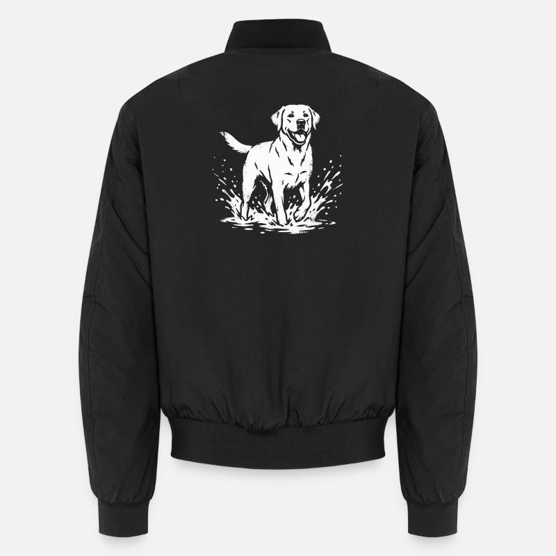 T-shirt Lover de chien Éclaboussure d’eau Bomber unisexe