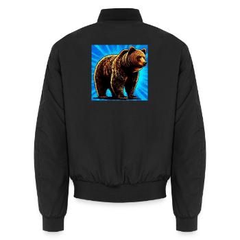 ours - Bomber unisexe - noir - Dos - AI Model Male 185 light (185cm)
