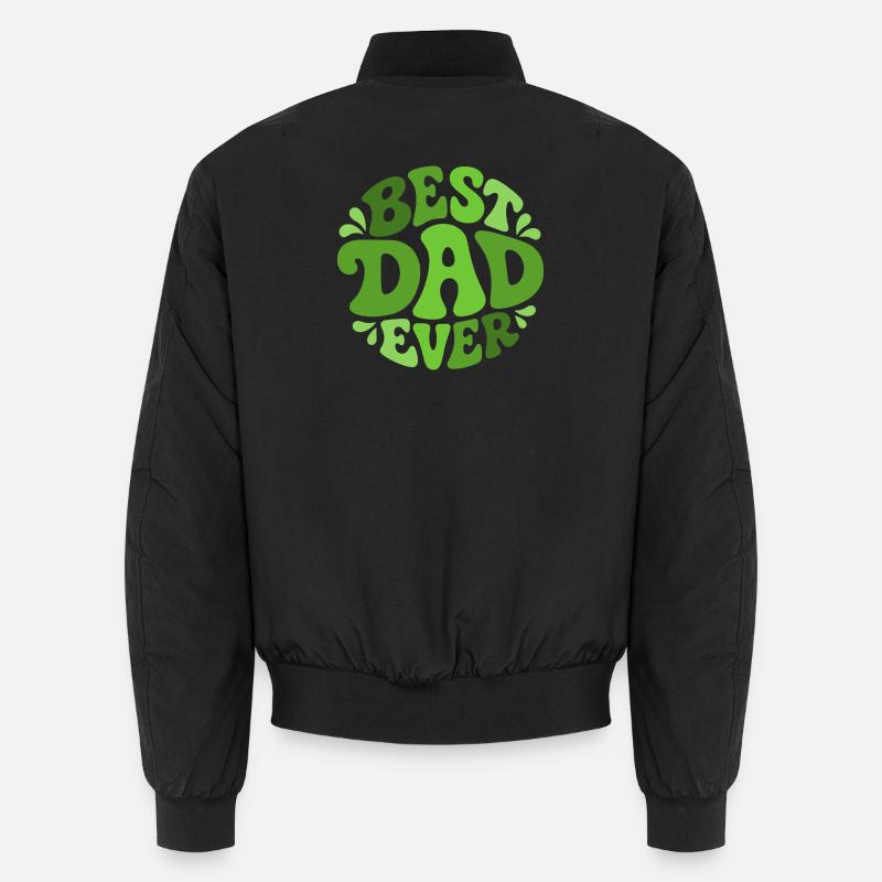 Best Dad Ever - Bester Papa  Retrodesign Grün Unisex Bomberjacke