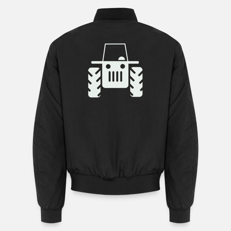 Retro Traktor  - Unisex Bomberjacke - Schwarz