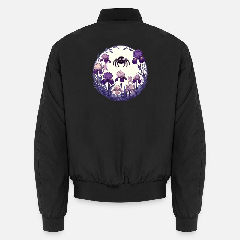 Iris Garden Spider Circle - Unisex Bomber Jacket - black