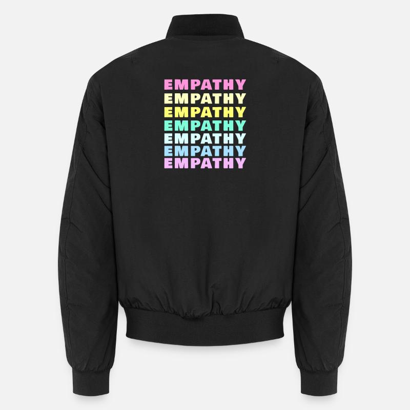 Empathy Rainbow Pastel Optics - Unisex Bomber Jacket - black