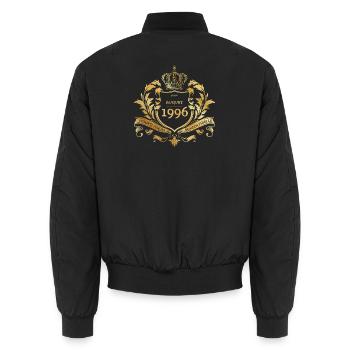 30. Geburtstag Semper Verum - Established 08/1996 - Unisex Bomberjacke - Schwarz - Hinten - AI Model Male 185 light (185cm)
