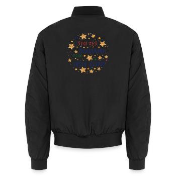 Stolzes Schulkind Erste Klasse 2026 - Unisex Bomberjacke - Schwarz - Hinten - AI Model Male 185 light (185cm)
