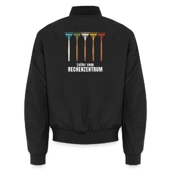Rechenzentrum IT EDV Nerd Computer Shirt Geschenk - Unisex Bomberjacke - Schwarz - Hinten - AI Model Male 185 light (185cm)