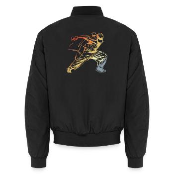 Vintage Breakdancer - Unisex Bomberjacke - Schwarz - Hinten - AI Model Male 185 light (185cm)