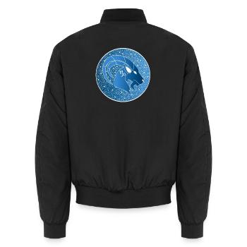 Tierkreiszeichen: Steinbock - Unisex Bomberjacke - Schwarz - Hinten - AI Model Male 185 light (185cm)